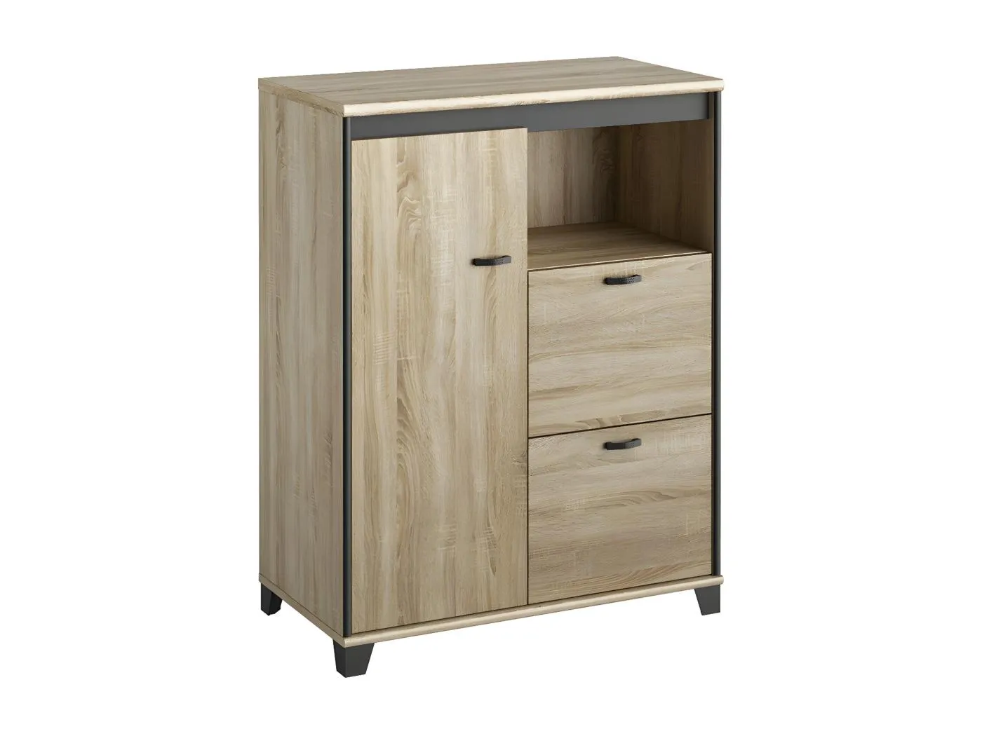 Möbel Aufbewahrung 1 Tür 2 Schubladen Mambo - Französische Herstellung