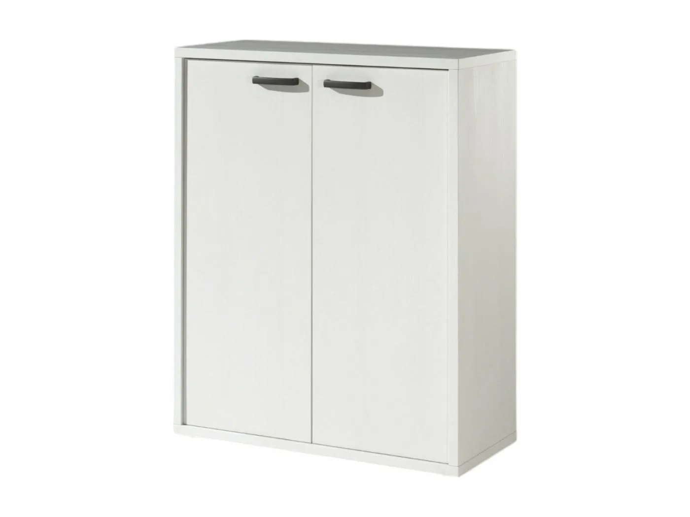 Büro-Aufbewahrung – Schrank mit 2 Türen in Mattweiß – Kollektion SOON – Meublorama