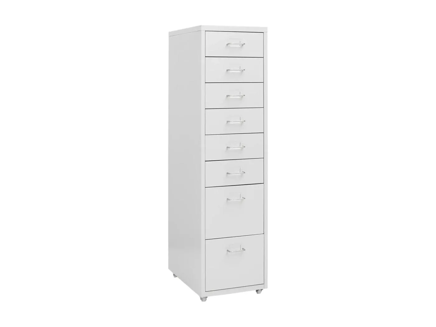 Aktenschrank mit Rollen Grau 28x41x109 cm Metall