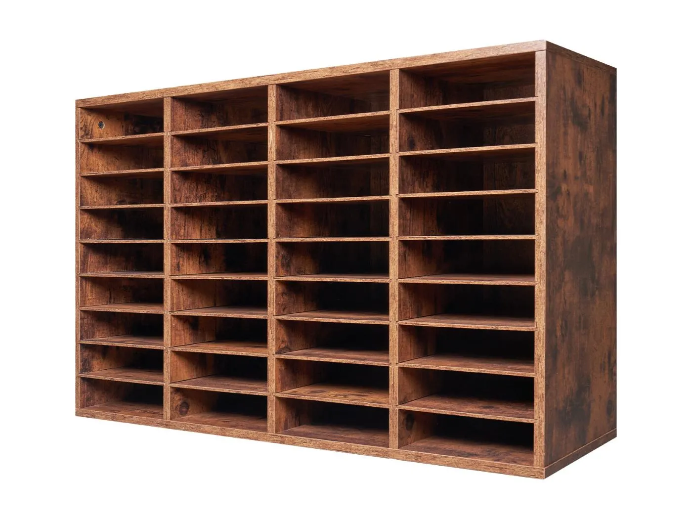 Schreibtisch-Organizer, SucceBuy Holz – Literatur-Organizer mit 36 Fächern, Herausnehmbare Regale, Dunkelbraun