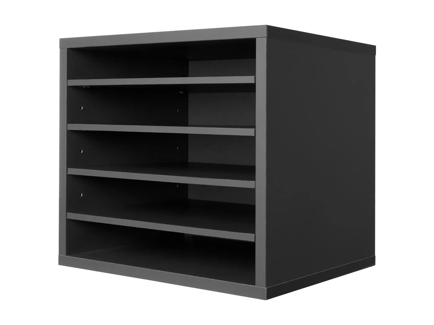 Schreibtisch-Organizer, SucceBuy Dokumenten-Organizer aus Holz, 5 Fächer, Verstellbare Regale, Grau