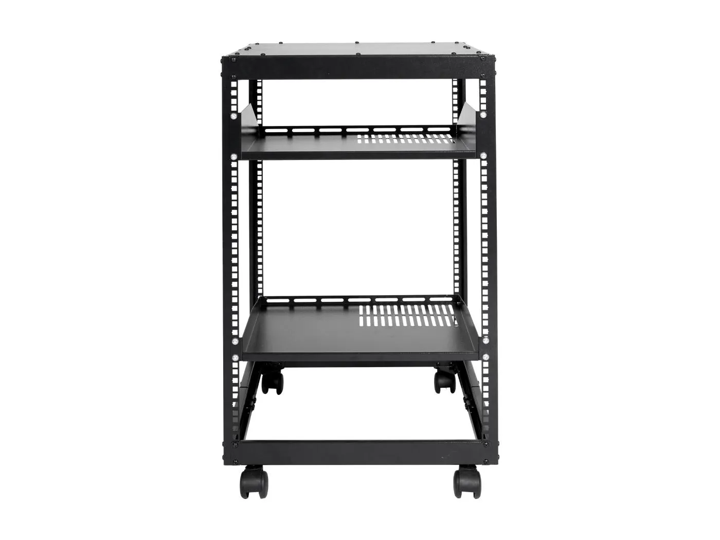Server-Rack SucceBuy 15U 4 - Pfosten-Server-Rack, 58cm - 102cm Verstellbar, Netzwerkgehäuse