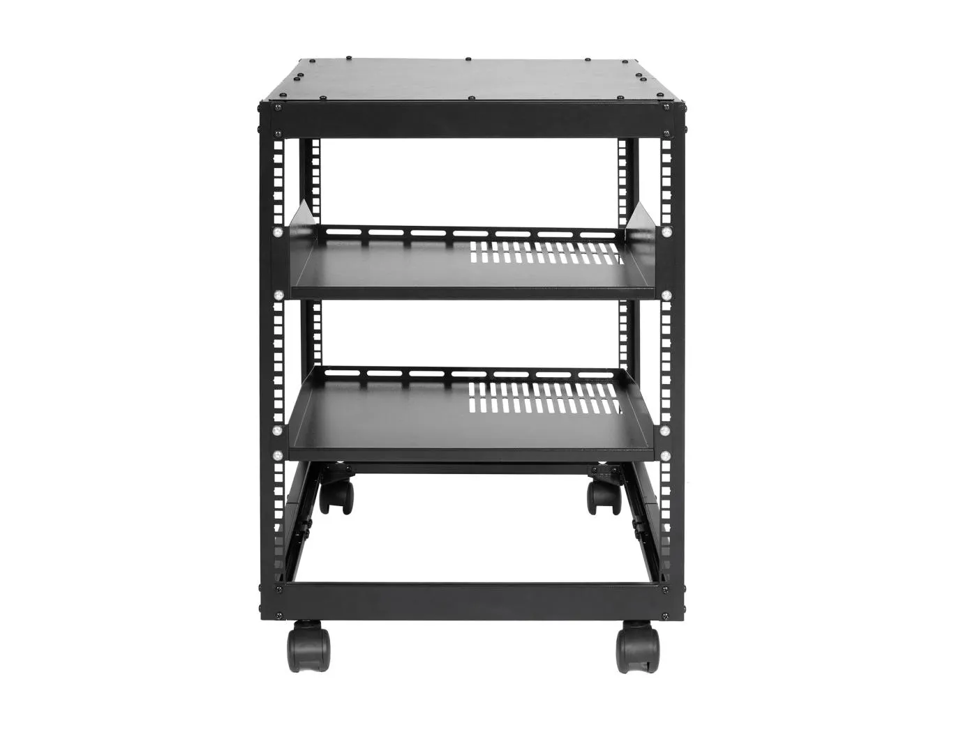 Server-Rack SucceBuy 12U 4 - Pfosten-Server-Rack, 58cm - 102cm Verstellbar, Netzwerkgehäuse