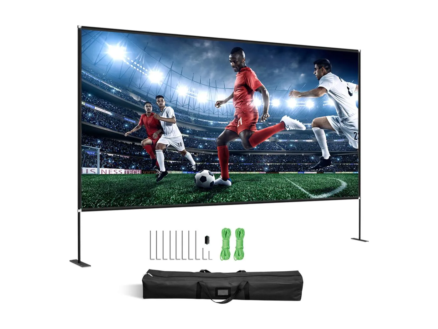 Outdoor-Kinoschirm SucceBuy mit Unterstützung - 381CM, 16:9 HD 4K Tragbar