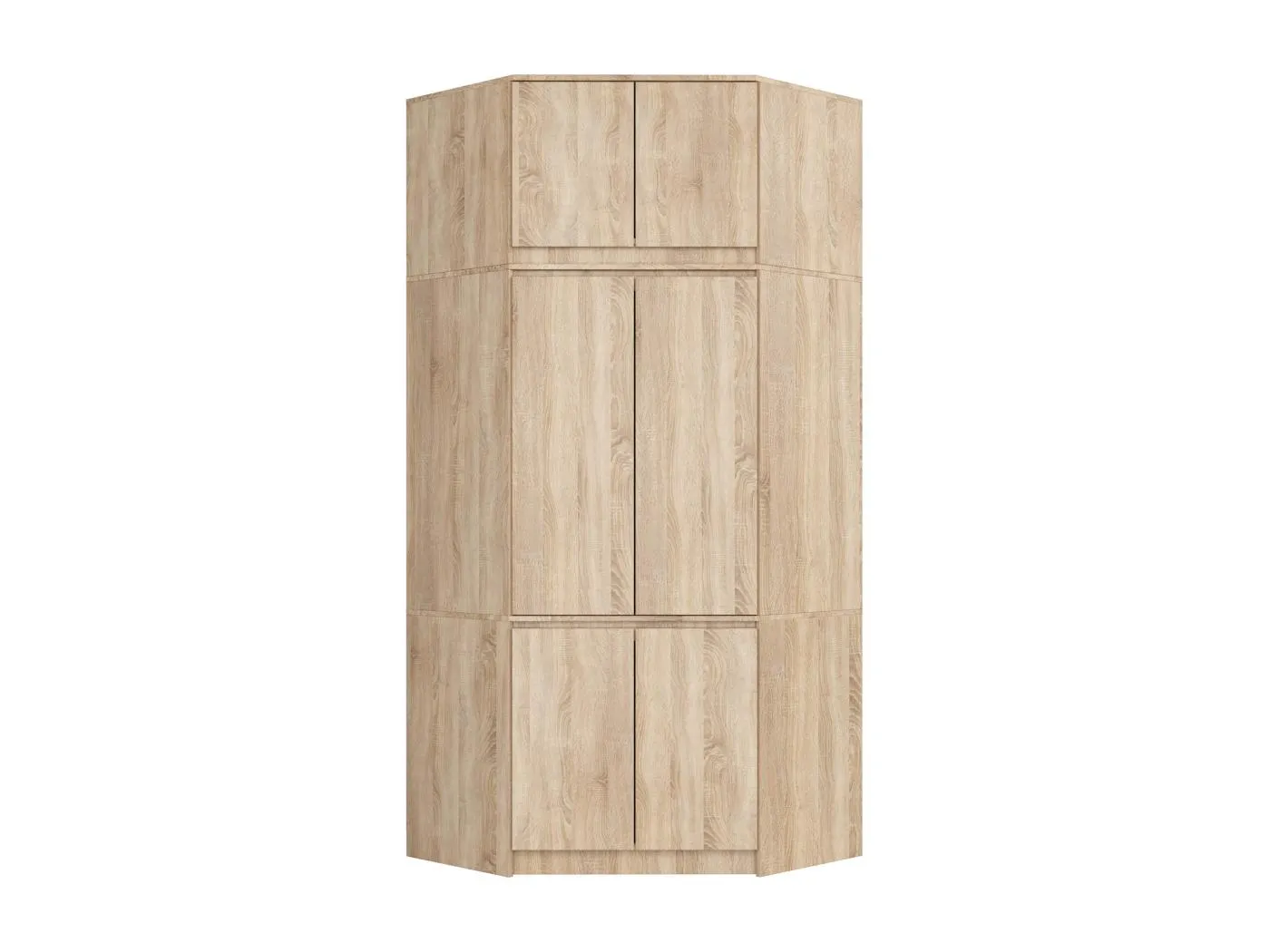 Eckkleiderschrank Sonoma Eiche 100 cm 6 Türen B100xH235xT50 cm