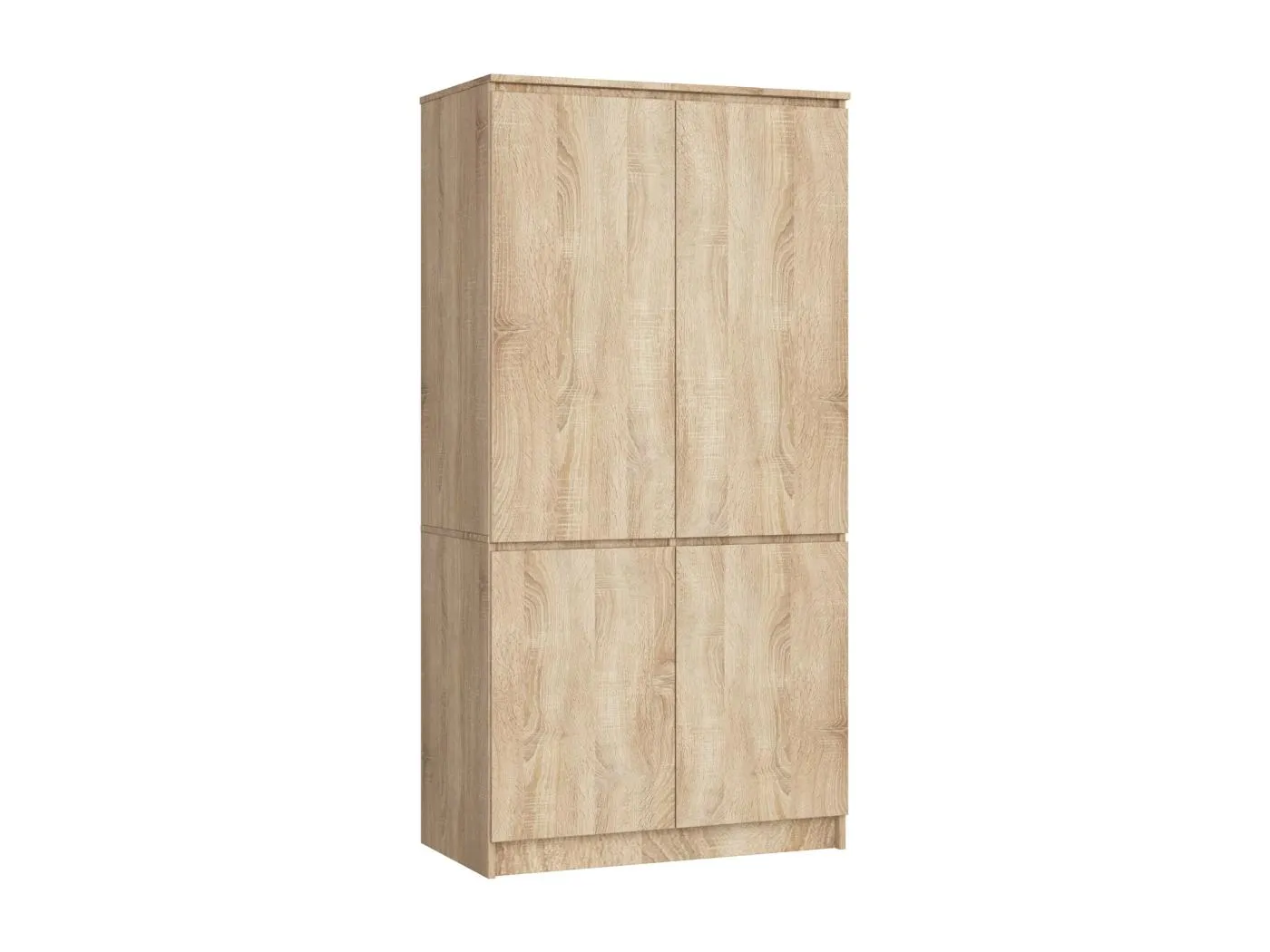 Kleiderschrank AKORD S90 Sonoma-Eiche 90 cm 4 Türen 4 Regalböden B90xH180xT51 cm