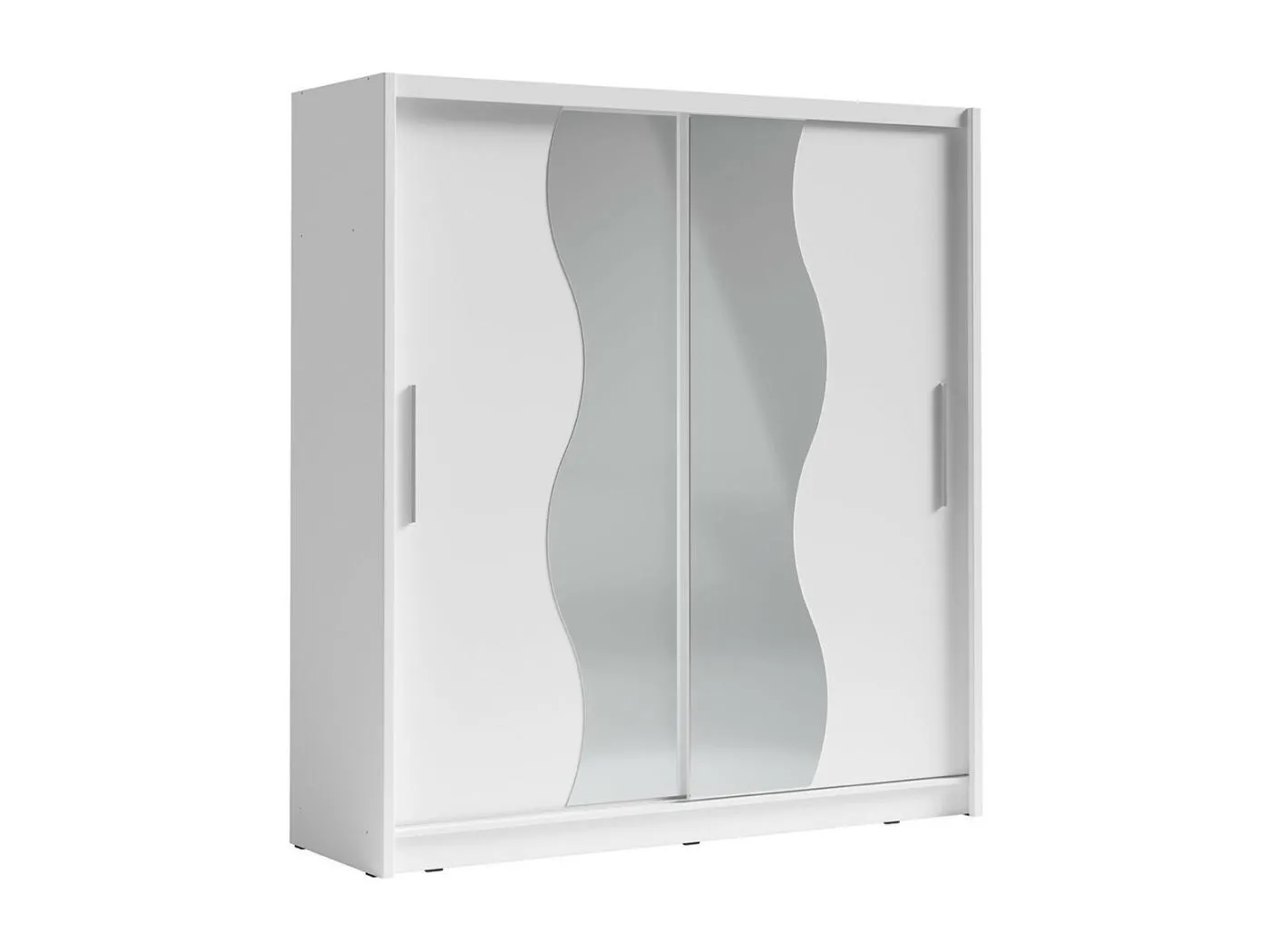 Schwebetürenschrank mit Spiegel 205 cm - weiß - Kollektion BAHIA