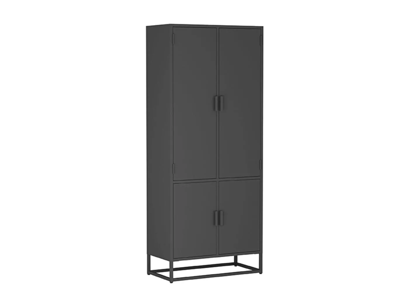 Luff-Lagerschrank - Schwarz - Metall
