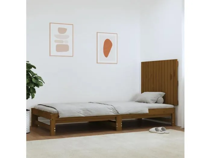Wand-Kopfteil für Bett | Bett-Kopfteil Honigbraun 82,5x3x60 cm Massivholz Kiefer -MN616040
