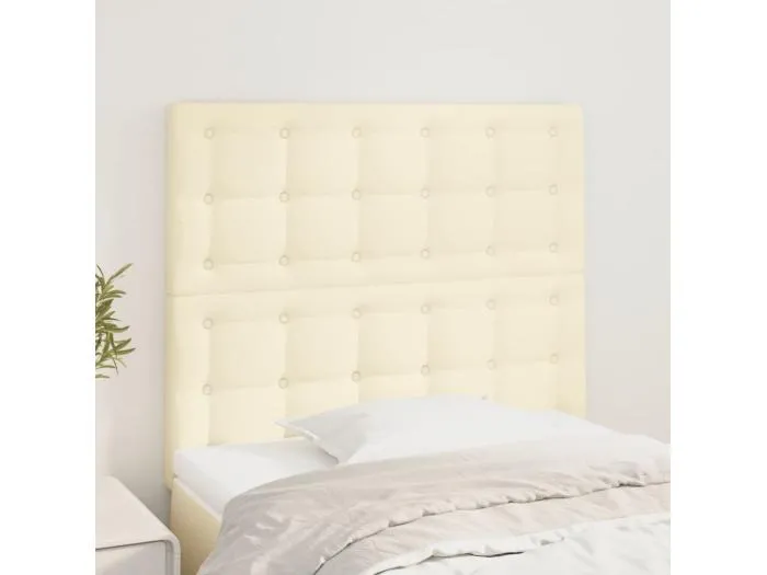 2er Kopfteil für Bett | Bett-Kopfteile Creme 90x5x78/88 cm Kunstleder -MN364472