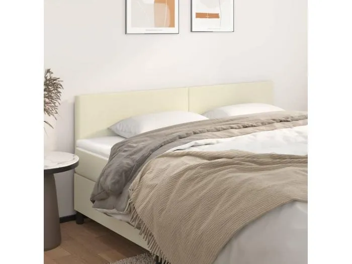 2er Kopfteil für Bett | Bett-Kopfteile Creme 90x5x78/88 cm Kunstleder -MN823104