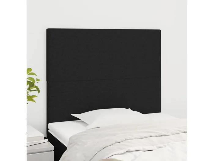 2er Kopfteil für Bett | Bett-Kopfteile Schwarz 90x5x78/88 cm Stoff -MN295063