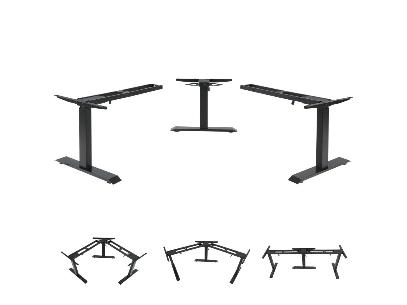 3in1 Gestell MCW-D40 Variabel Elektrisch, Schwarz