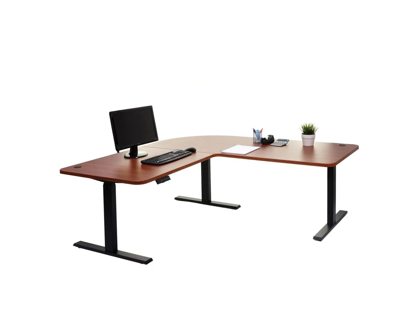 Eck-Schreibtisch MCW-D40, Natur, schwarz