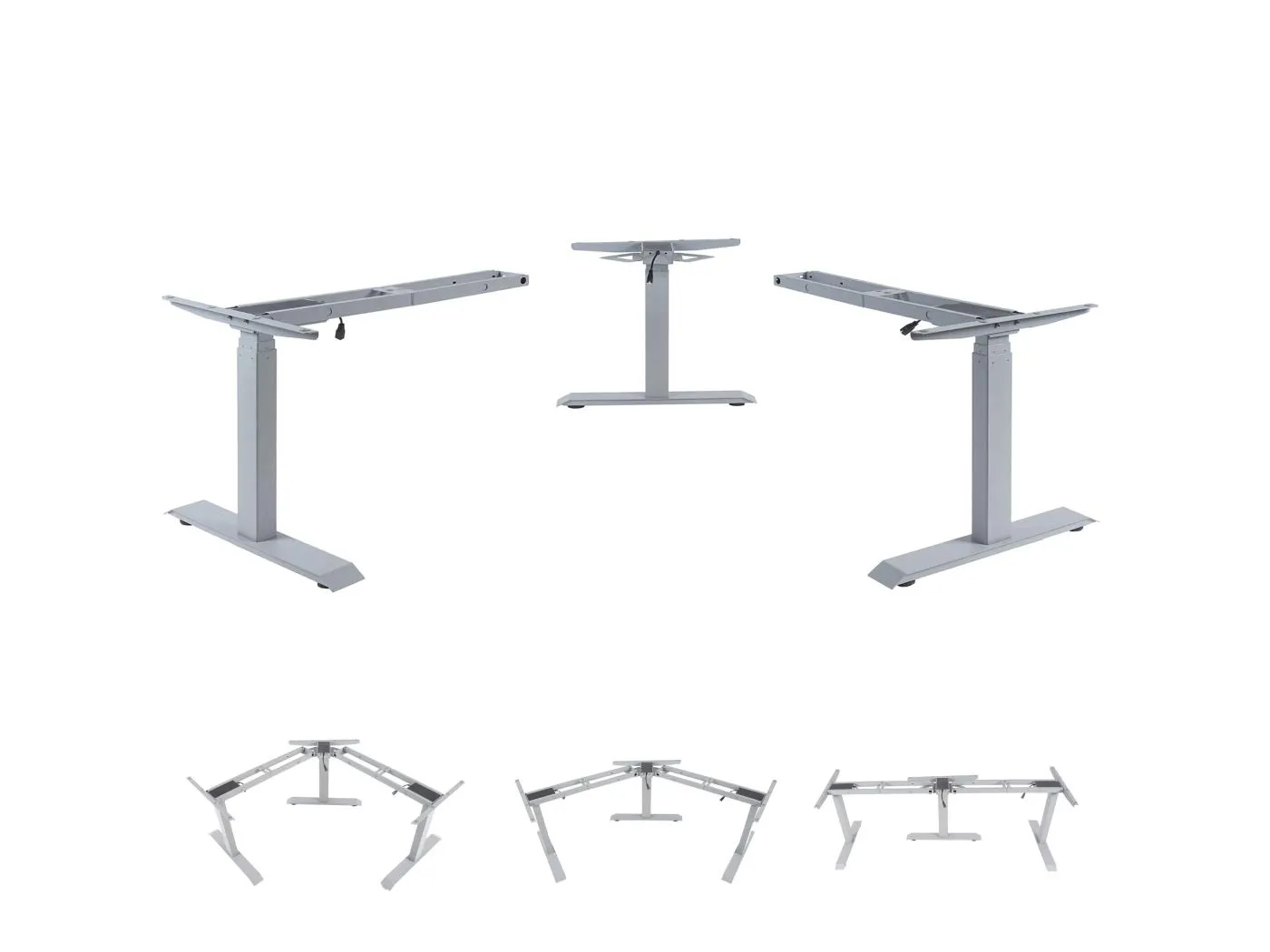 3in1 Gestell MCW-D40 Variabel Elektrisch, Grau