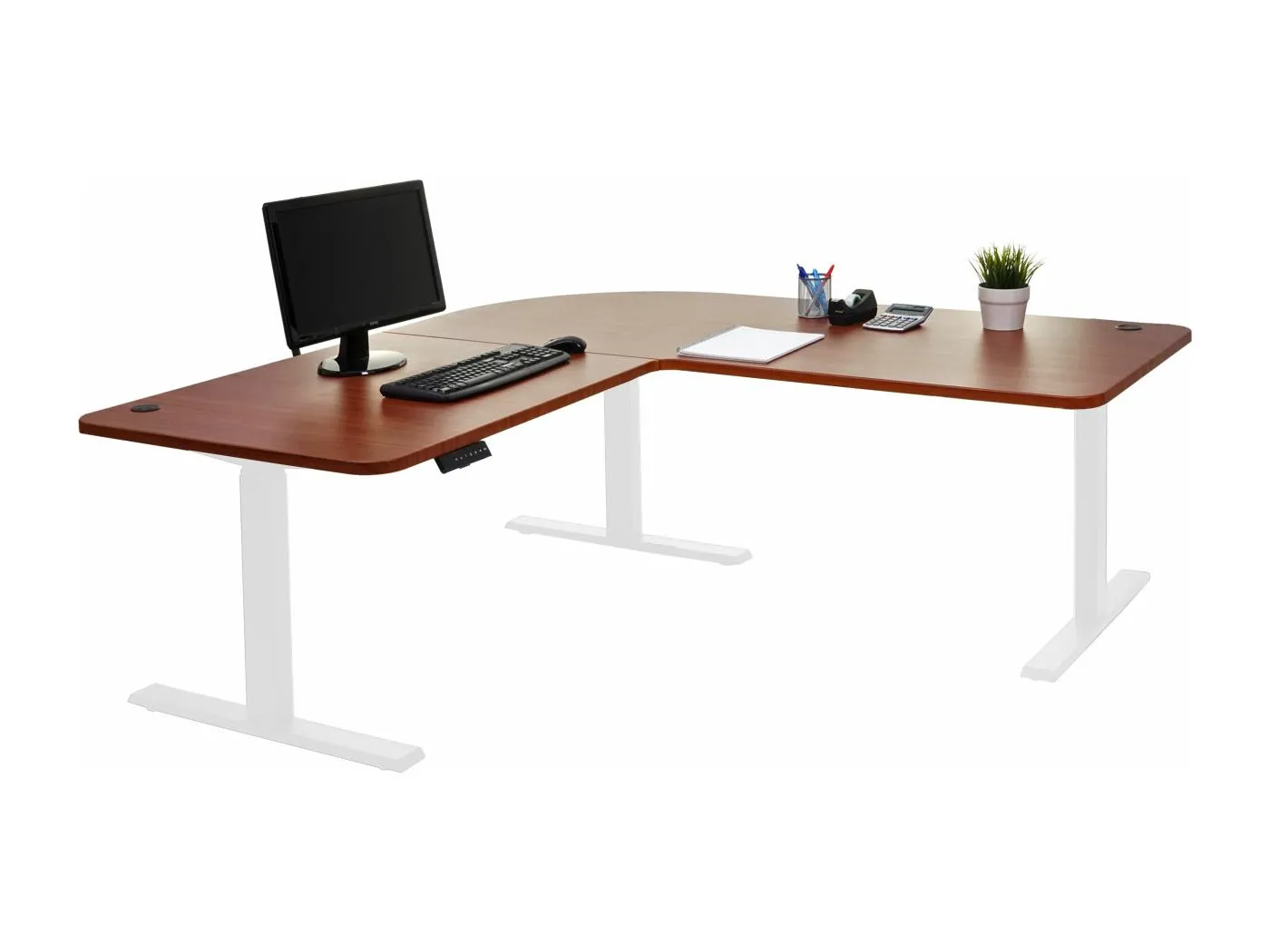 Eck-Schreibtisch MCW-D40, Natur, weiß