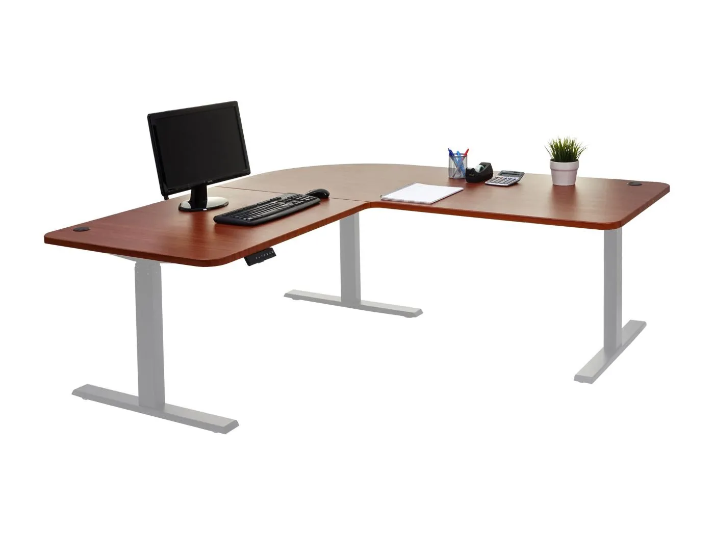 Eck-Schreibtisch MCW-D40, Natur, grau