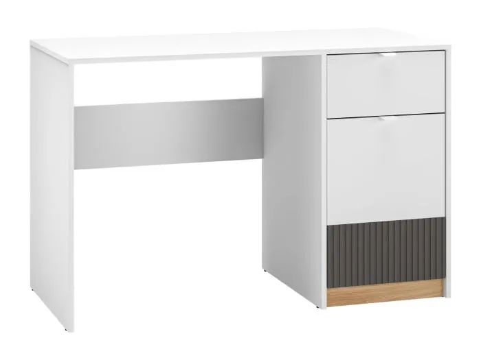 SCHREIBTISCH Torino Weiß / Eiche Castello / Graphit 120 / 55 / 79cm