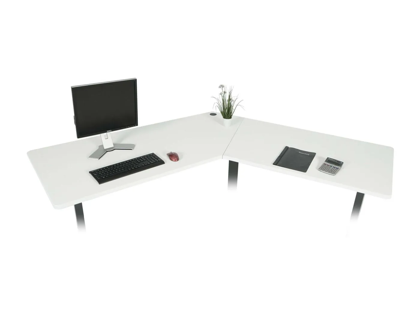 Eck-Schreibtischplatte MCW-D40, Weiß