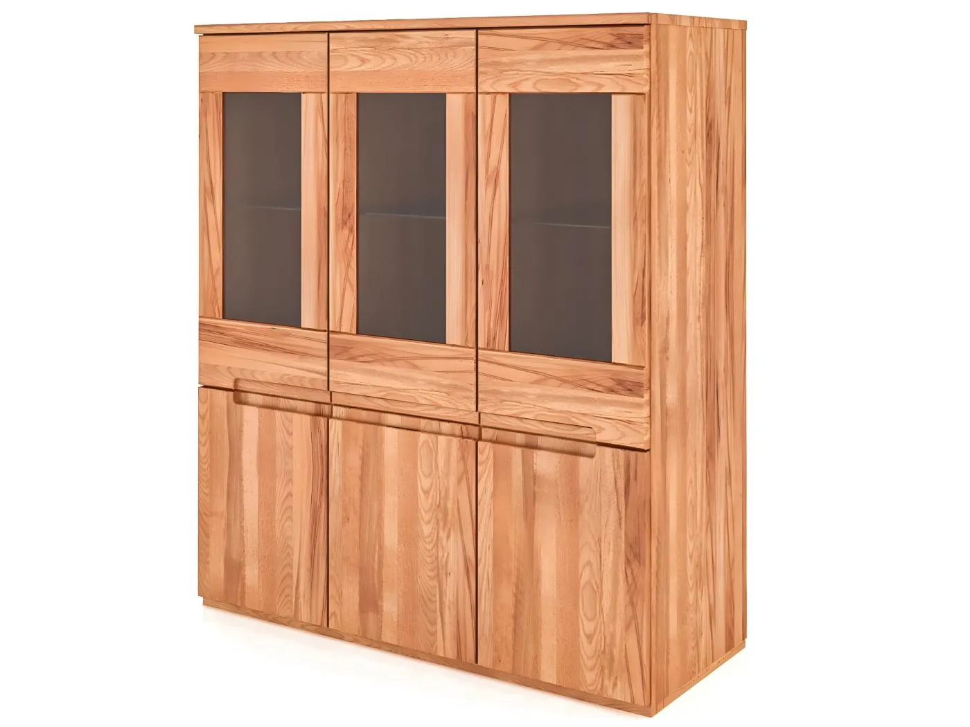 VENTO - Vitrine mit Türen aus Kernbuche, naturgeölt