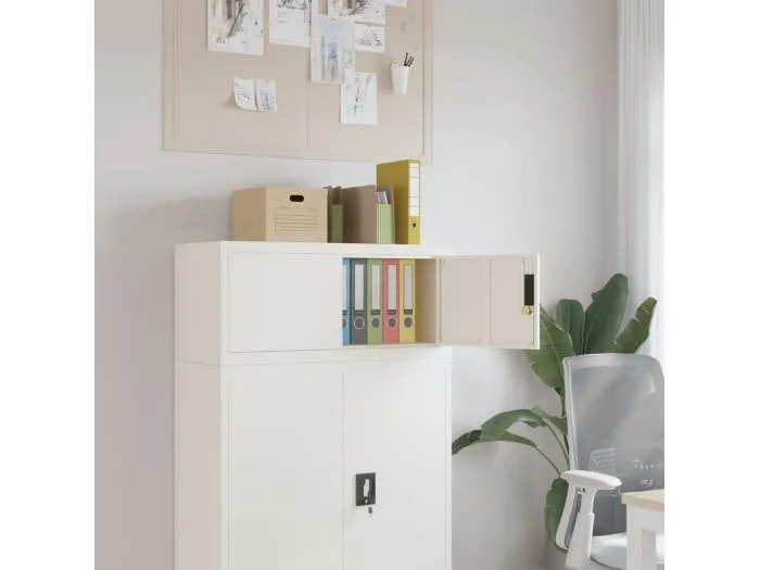 Aktenschrank Weiß 90x40x40 cm Stahl