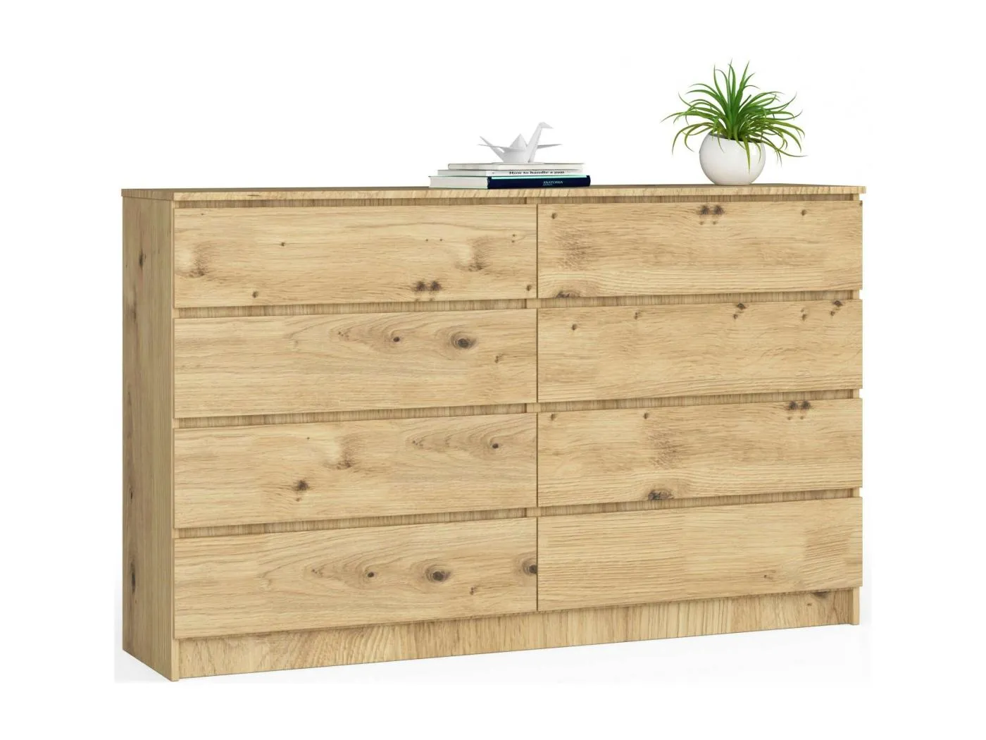 Kommode AKORD K160 Eiche Artisan 160 cm 8 Schubladen B160 x H99 x T40 cm