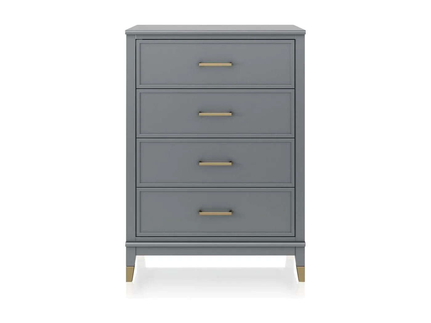 Kommode mit 4 Schubladen aus MDF in Graphitgrau