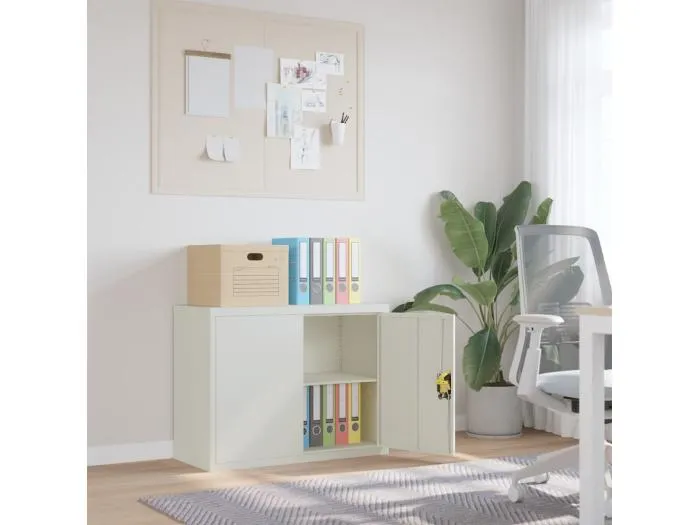 Aktenschrank Hellgrau 90x40x70 cm Stahl