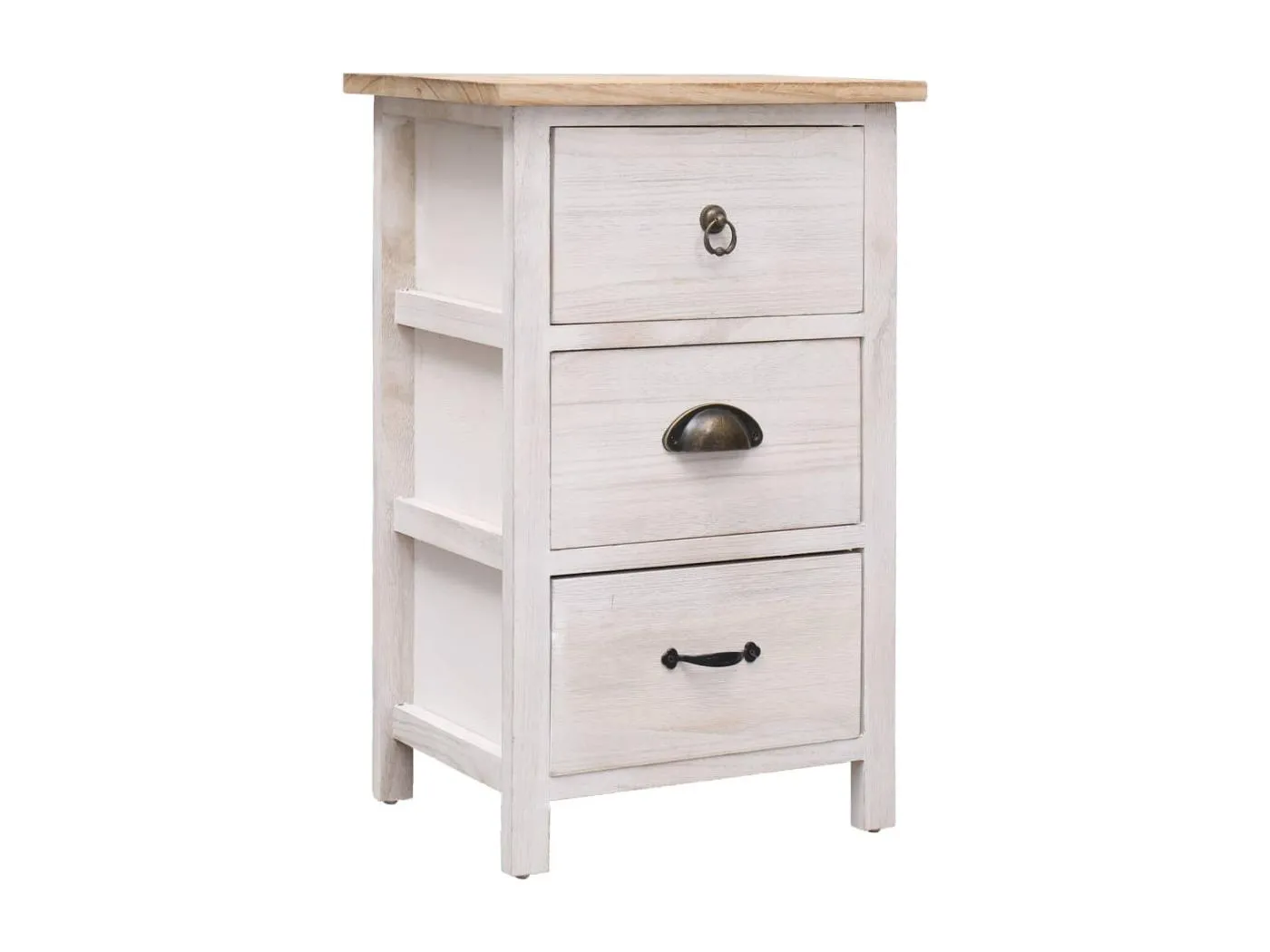 Beistellschrank 35x25x57 cm Massivholz Paulownia