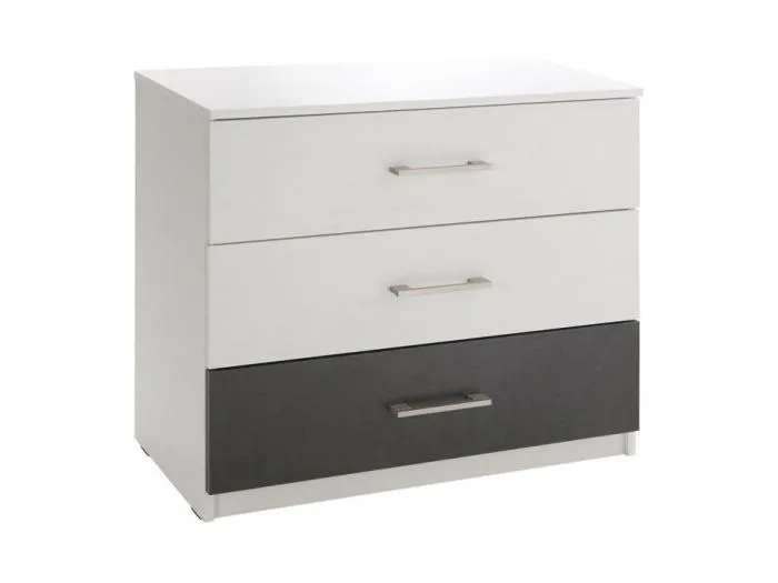 Kommode RENATO in Weiß – 3 Schubladen