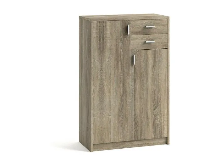 Kommode TOLLY mit 2 Türen, 2 Schubladen, 110 cm, Sonoma-Eiche Farbe