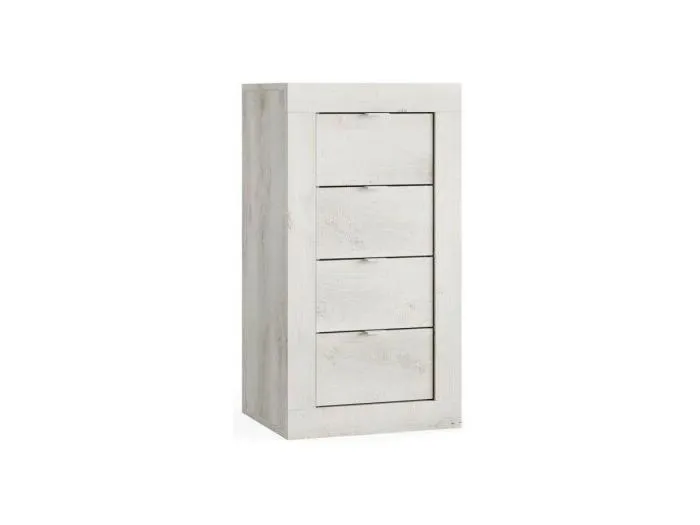 Kommode mit 4 Schubladen, Breite 42cm, Kollektion ISORA. Farbe Graueiche