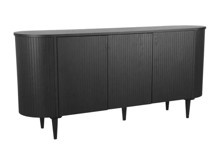 Sideboard Oliva - Schwarz - Eiche - 180 cm