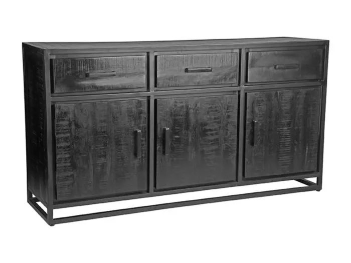 Chili Sideboard - Schwarz - Mangoholz - 170x45x90 cm