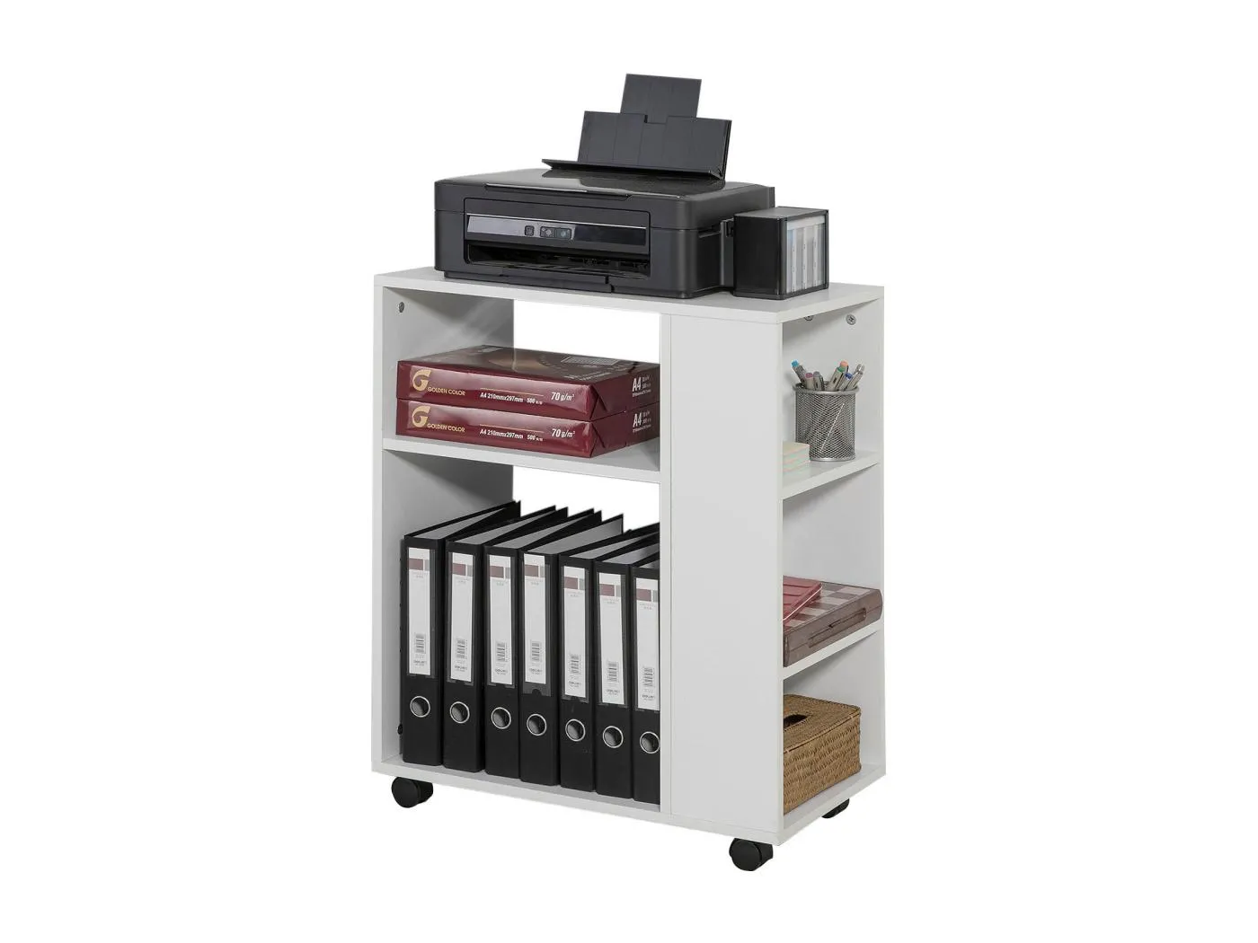 Druckertisch FBT68-W 60 x 75 x 35 cm Weiß