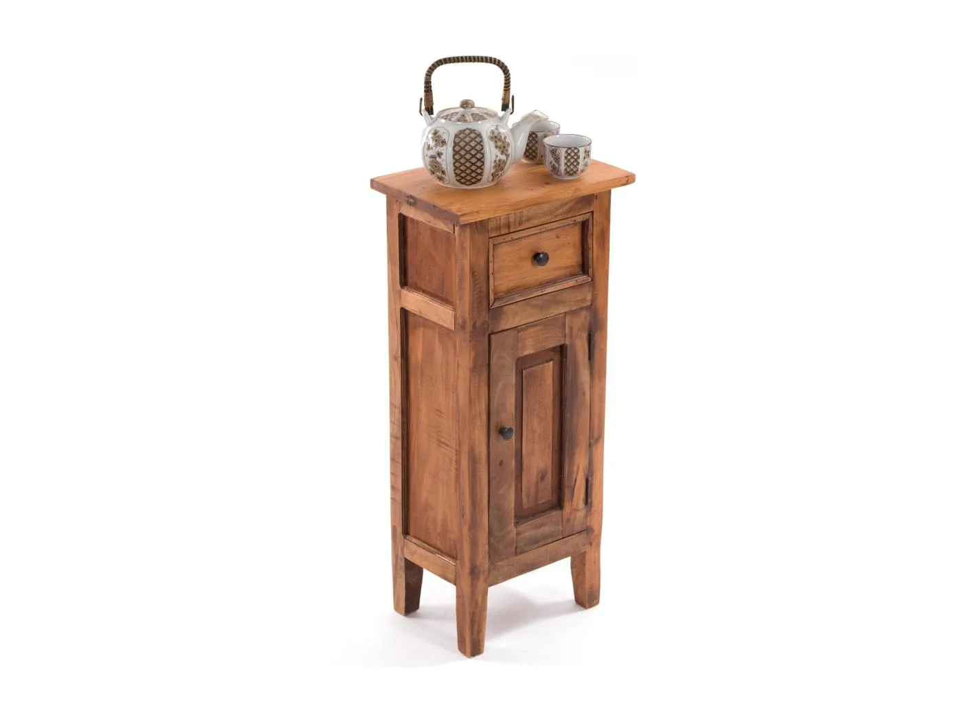 FLURSCHRANK PLANT 80 Mahagoni Recyclingholz, Used Look 08 honigfarben gewachst