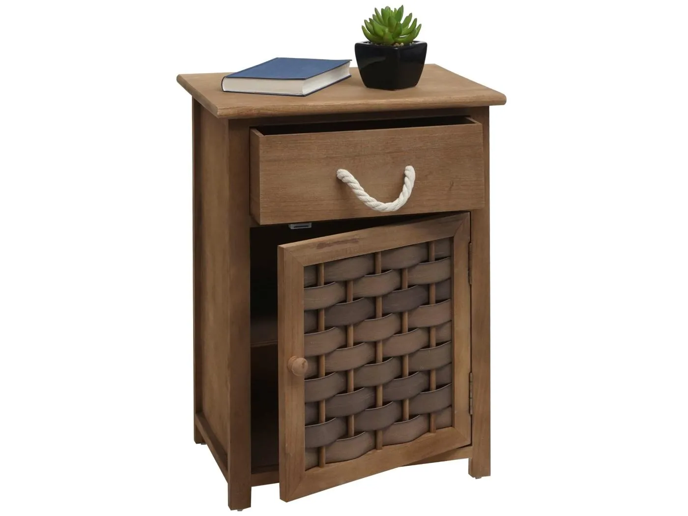 Kommode MCW-K83, Dunkelbraun, Polyrattan dunkelbraun