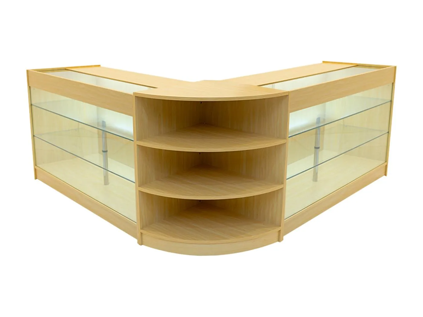 Apollo LED Verkaufstheken-Set LM60 + K1500 (2 Stück) – Ahorn