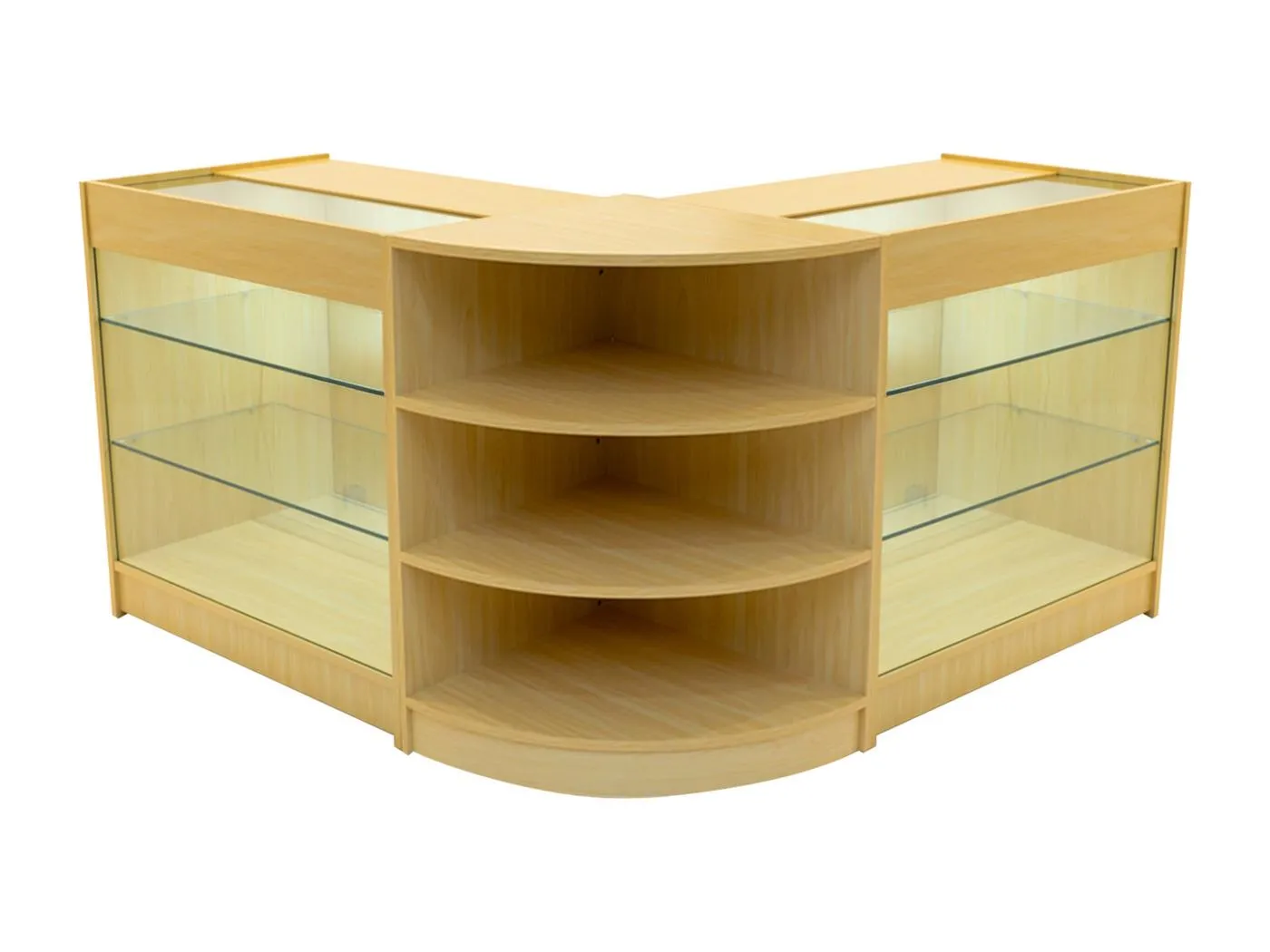 Apollo LED Verkaufstheken-Set LM60 + K900 (2 Stück) – Ahorn