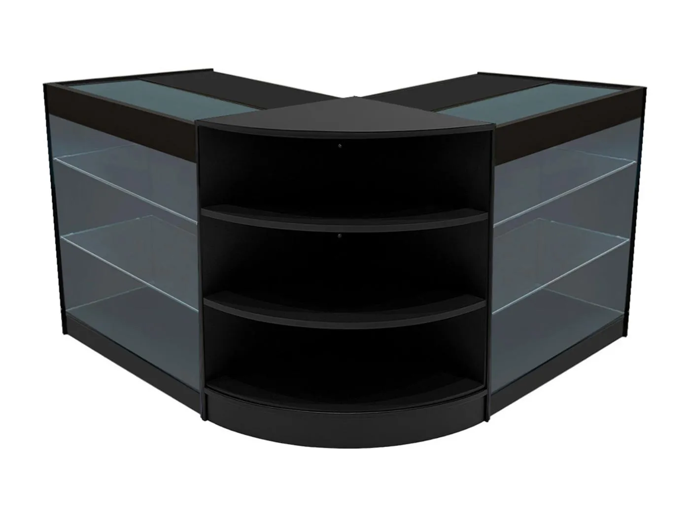 Apollo LED Verkaufstheken-Set LM60 + K900 (2 Stück) – Schwarz