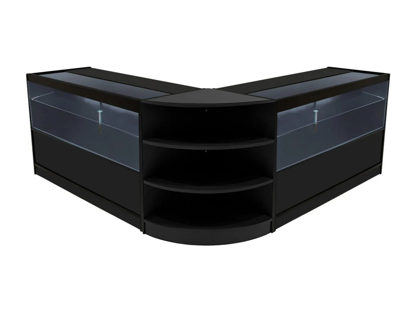 Andromeda LED Verkaufstheken-Set LM60 + C1500 (2 Stück) – Schwarz