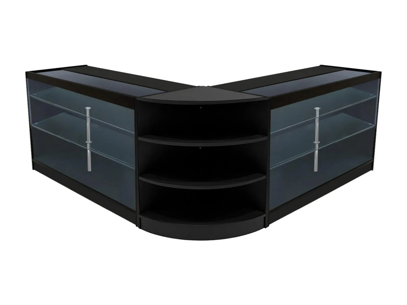 Apollo LED Verkaufstheken-Set LM60 + K1500 (2 Stück) – Schwarz