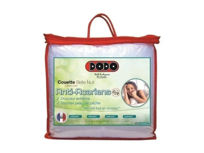 Temperierte Bettdecke 350gr/m² BELLE NUIT 240x260cm - Polyester gegen Milben - Hergestellt in Frankreich