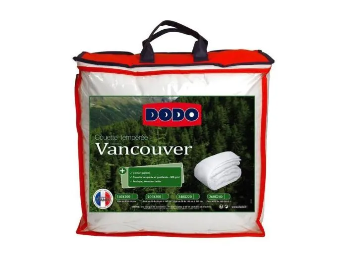 Temperierte Bettdecke Vancouver - Weiß 140x200 cm - Kuscheliger Komfort - Französische Herstellung