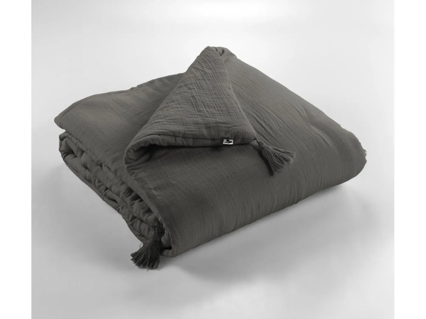 Steppdecke 150 x 150 cm GAÏA Granit