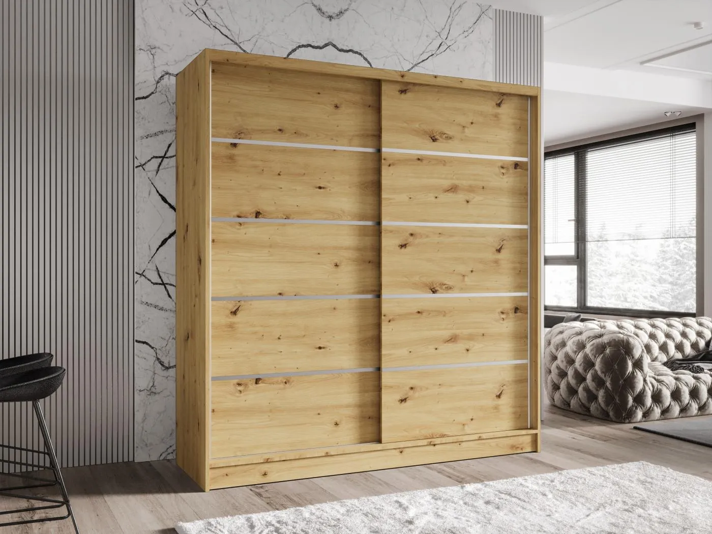 Zweitüriger Schiebeschrank TORONTO T4 Artisan