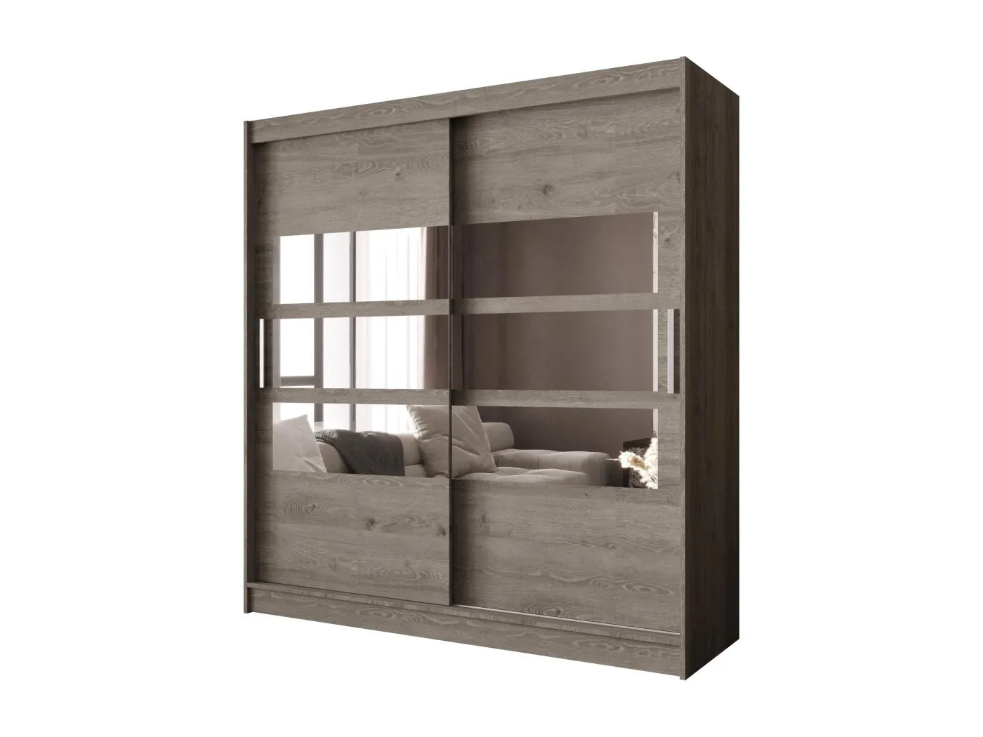 Zweitüriger Schiebeschrank mit Spiegel BALTIMORE B3 Trufla