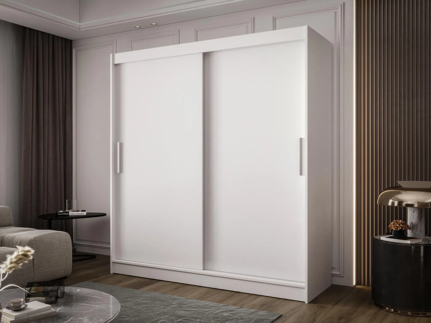 Zweitüriger Schiebeschrank BALTIMORE B1 Weiß