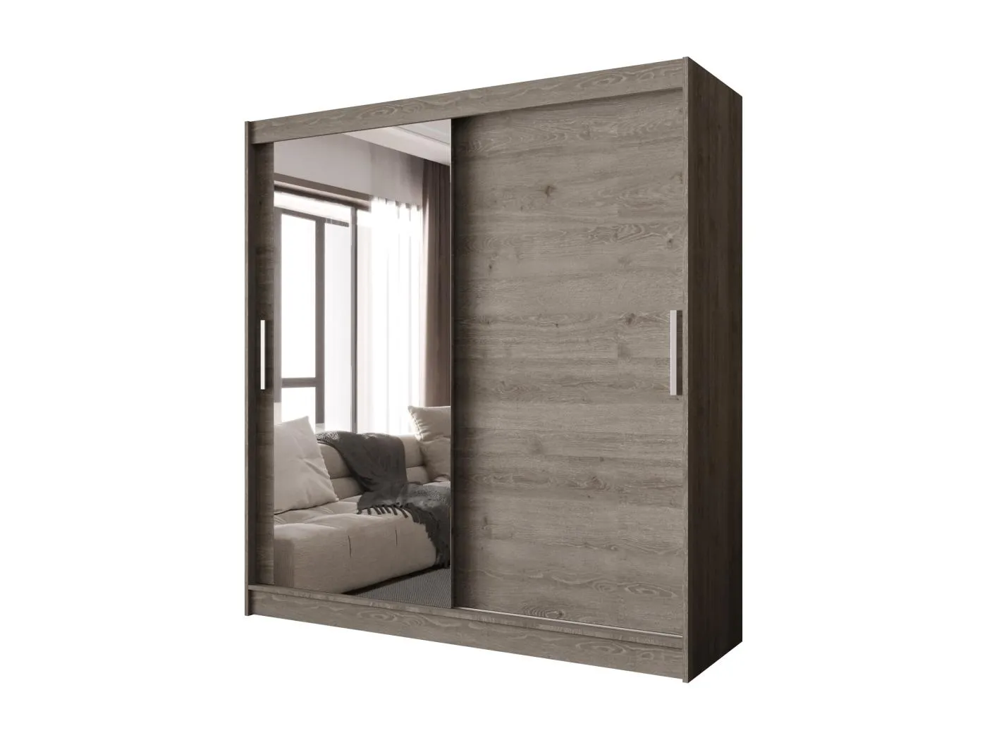 Zweitüriger Schiebeschrank mit Spiegel BALTIMORE B6 Trufla