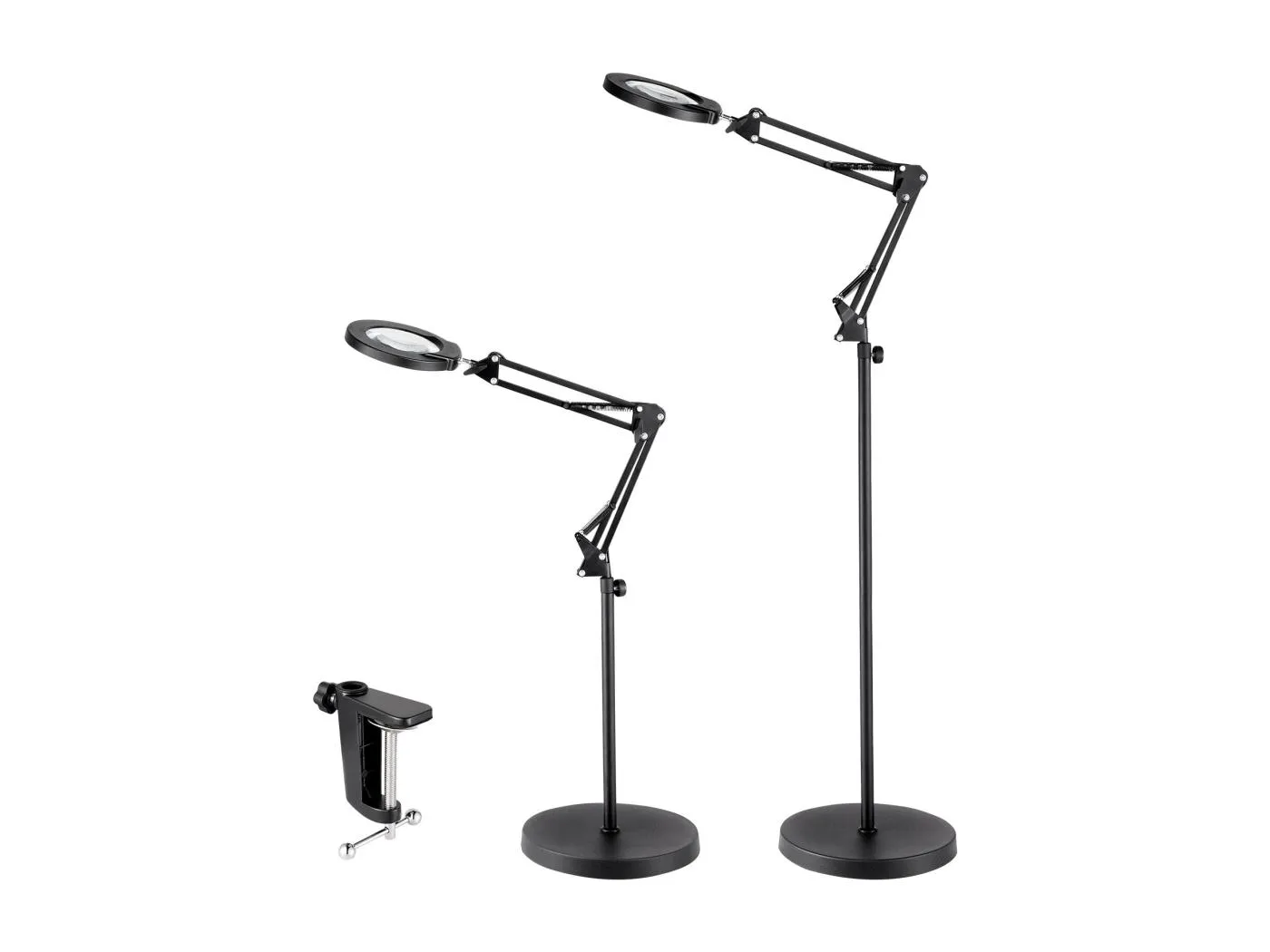 Tischlupe SucceBuy , 5-Fach Vergrößerung mit Licht und LED-Halterung, 5 Farbmodi, 3-in-1